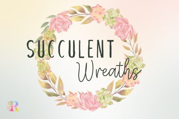 Download Succulent Watercolor Wreaths Clipart - Succulent Collection