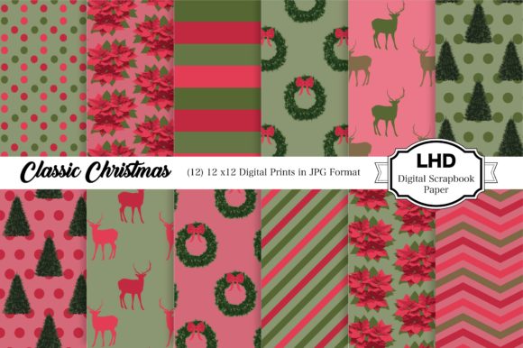 Download Digital Paper Christmas Digital Prints - Premium Bundle