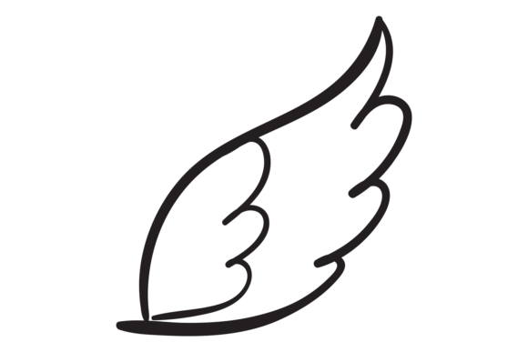 Download Bird Wing Logo. Hand Drawn Feathers Sign - Hand drawn Collection