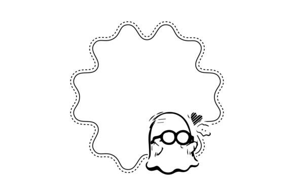 Download Hand Drawn Halloween Ghost Frame Art Svg - Hand drawn Collection