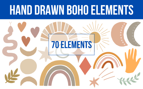 Download Hand Drawn Boho Elements Collection - Hand drawn Collection