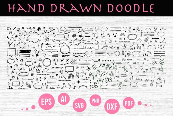 Download Hand Drawn Doodle Elements Collection - Hand drawn Collection