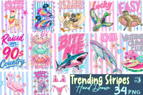 Download Trending Stripes Hand Drawn Bundle - Hand drawn Collection